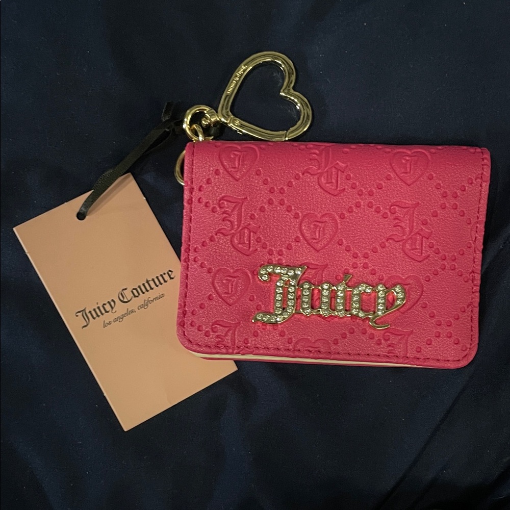 [NWT]Juicy Couture Fuchsia Wallet with Gold Heart Accent